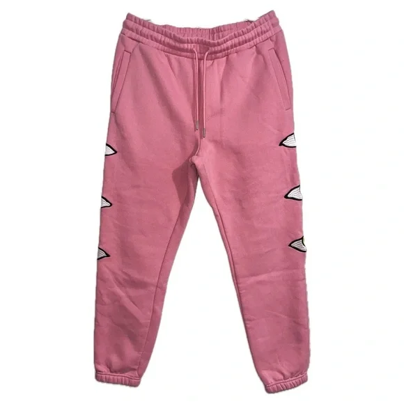 Forever 21 Mens Pink Embroidered Sweatpants, Size L - Picture 6 of 13